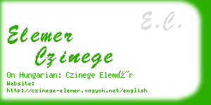 elemer czinege business card